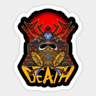 Mecha Samurai Skull Sticker